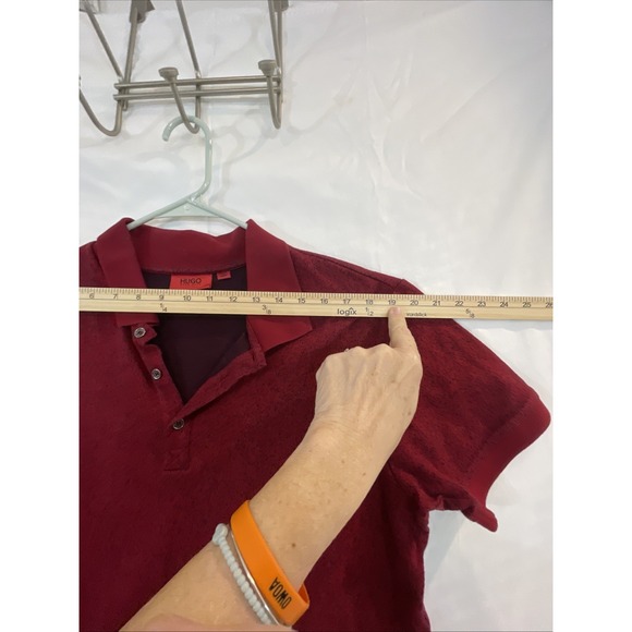 Hugo Boss Red/Black Polo Slim Fit Shirt Men‎ XL Short Sleeve Turkey Made Cotton - Picture 10 of 12